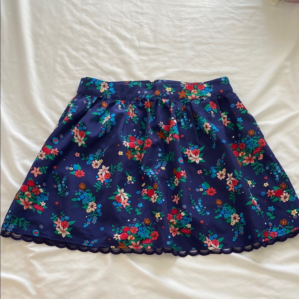 Floral Navy Skirt